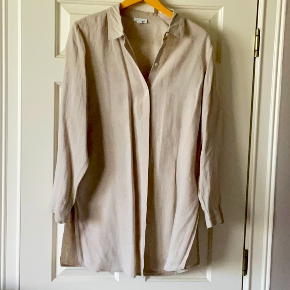 J. Jill Beige Linen Tunic
